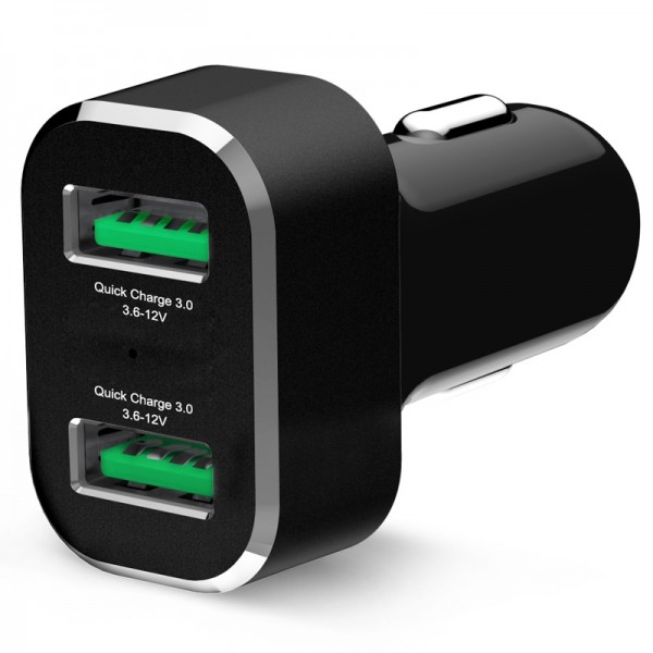 Chargeur rapide voiture allume-cigare quick charge 3.0 2 port USB